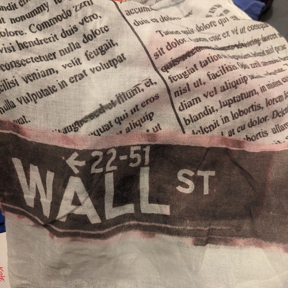 Newspaper patterned summer coverup - Picture 4 of 6